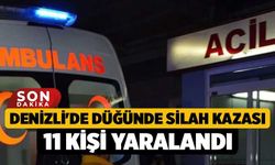 Denizli'de Düğünde Silah Kazası 11 kişi Yaralandı