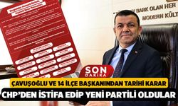 Bülent Nuri Çavuşoğlu Ve 14 Belediye Başkanından Ortak "Yeni Parti" Deklarasyonu!