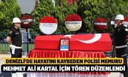 Denizli'de Hayatını Kaybeden Polisi Memuru Mehmet Ali Kartal İçin Tören Düzenlendi