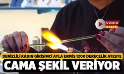 Denizlili Kadın Girişimci Ayla Ermiş 1200 Derecelik Ateşte Cama Şekil Veriyor