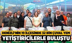 Denizli'nin 19 İlçesinde 32 Bin Çuval Yem Yetiştiricilerle Buluştu
