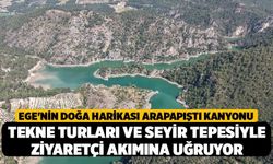 Ege'nin Doğa Harikası Arapapıştı Kanyonu Tekne Turları ve Seyir Tepesiyle Ziyaretçi Akımına uğruyor