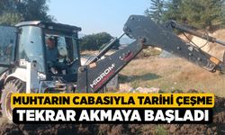 Muhtarın Cabasıyla Tarihi Çeşme Tekrar Akmaya Başladı