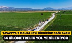Tavas’ta 3 Mahalleyi Birbirine Bağlayan 14 Kilometrelik Yol Yenileniyor