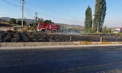 Buldan Kadıköy Geçişinde Refüj Yangını