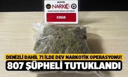 Denizli Dahil 71 İlde Dev Narkotik Operasyonu! 807 Şüpheli Tutuklandı
