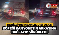 Denizli’de İnsanlık Dışı Olay! Köpeği Kamyonetin Arkasına Bağlayıp Sürükledi