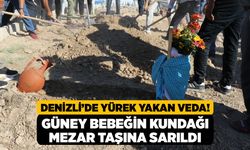 Denizli’de Yürek Yakan Veda! Güney Bebeğin Kundağı Mezar Taşına Sarıldı