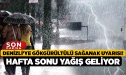 Denizli’ye Gökgürültülü Sağanak Uyarısı! Hafta Sonu Yağış Geliyor