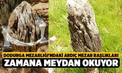 Dodurga Mezarlığı’ndaki Ardıç Mezar Başlıkları Zamana Meydan Okuyor