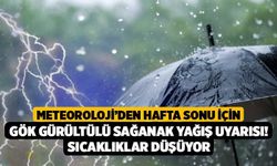 Meteoroloji’den Hafta Sonu İçin Gök Gürültülü Sağanak Yağış Uyarısı! Sıcaklıklar Düşüyor