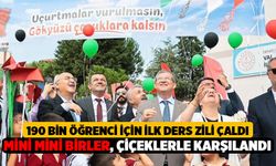 Denizli'de 190 Bin Öğrenci İçin İlk Ders Zili Çaldı! Miniklere Çiçekli Karşılama