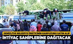 Denizli'de Belediye Üreticinin Karpuzunu Satın Alıp İhtiyaç Sahiplerine Dağıtacak