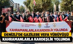 Denizli'de Gazilere Vefa Yürüyüşü: "Kahramanlarla Kardeşlik Yolunda"