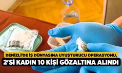 Denizli'de İş Dünyasına Uyuşturucu Operasyonu, 2'si Kadın 10 Kişi Gözaltına Alındı