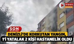 Denizli'de Korkutan Yangın, 1'i Yatalak 2 Kişi Hastanelik Oldu