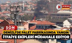 Denizli'de Palet Fabrikasında Yangın, İtfaiye Ekipleri Müdahale Ediyor!