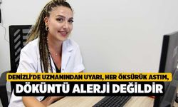 Denizli'de Uzmanından Uyarı, Her Öksürük Astım, Her Döküntü Alerji Değildir