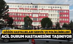 Göğüs Hastalıkları Servis ve Poliklinikleri Acil Durum Hastanesine Taşınıyor