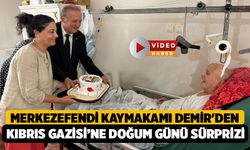 Merkezefendi Kaymakamı Abdullah Demir'den Kıbrıs Gazisi Ömer Samsa'ya Doğum Günü Sürprizi