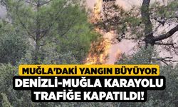 Muğla'daki Yangın Büyüyor, Denizli-Muğla Karayolu Trafiğe Kapatıldı!