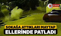 Sokağa Attıkları Maytap Ellerinde Patladı