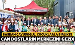 Başkan Çavuşoğlu, çocuklarla birlikte can dostların merkezini gezdi
