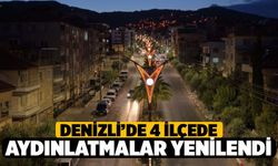 Denizli Büyükşehir Belediyesi 4 İlçede Aydınlatma Altyapısını Yeniledi