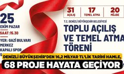 Denizli Büyükşehir’den 16,2 Milyar TL’lik Tarihi Hamle, 68 Proje Hayata Geçiyor!