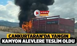 Cankurtaran’da Korkutan Yangın: Seyir Halindeki Kamyonet Alev Topuna Döndü!