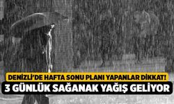 Denizli'de Hafta Sonu Planı Yapanlar Dikkat! 3 Günlük Sağanak Yağış Geliyor