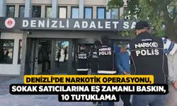 Denizli’de Narkotik Operasyonu, Sokak Satıcılarına Eş Zamanlı Baskın, 10 Tutuklama