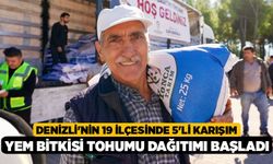 Denizli'nin 19 İlçesinde 5'li Karışım Yem Bitkisi Tohumu Dağıtımı Başladı
