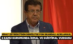 Nihat Zeybekci’den Denizli’de Fon Skandalı Açıklaması, 6 Kamu Kurumunda İhmal ve Suistimal Vurgusu