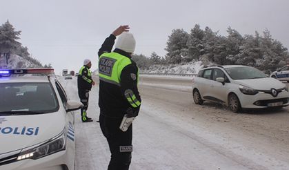 Denizli'de Kar Görüntüleri