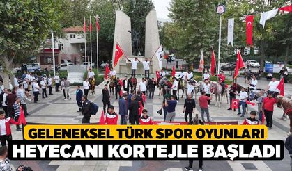 Geleneksel Türk Spor Oyunları heyecanı kortejle başladı