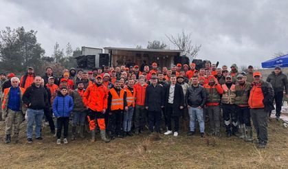 Buldan’da düzenlenen resmi avda 56 yaban domuzu avlandı