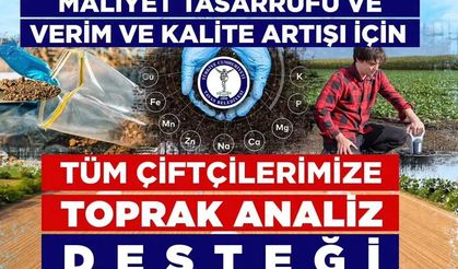 Tavas Belediyesinden çiftçilere toprak analizi desteği