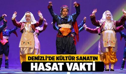 Denizli’de Kültür Sanatın “Hasat” Vakti: Minik Yıldızlar Anadolu’nun Renklerini Sahneye Taşıdı