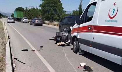 Denizli Acıpayam Kırca Kavşağında Kaza! Motosiklet Sürücüsü Yaralandı!