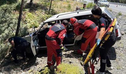 Muğla-Denizli karayolunda kaza: 2 yaralı