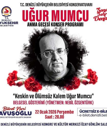 Denizli Büyükşehir Belediyesi’nden Uğur Mumcu anma gecesi