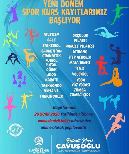 Spor kurslarında yeni dönem heyecanı başlıyor