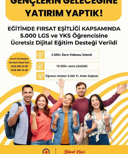 Eğitimde Fırsat Eşitliği Projesi ile 5 bin gence ulaşıldı