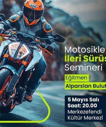Merkezefendi’de Motosiklet İleri Sürüş Semineri Düzenlenecek