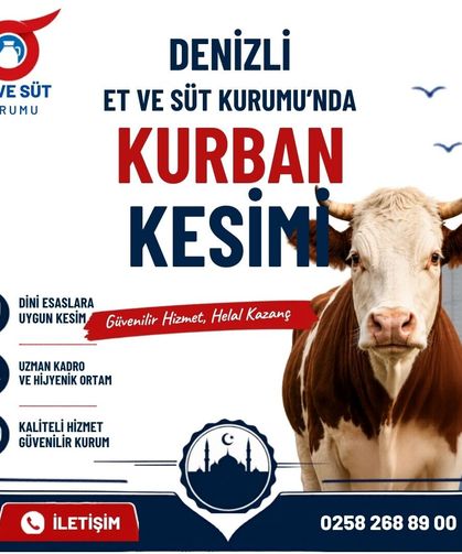 Denizli Et ve Süt Kurumu’ndan Kurban Kesimi Hizmeti