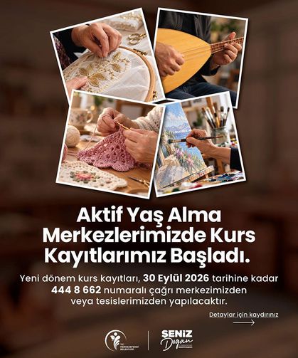 Aktif Yaş Alma Merkezlerinde Kurs Kayıtları Başladı