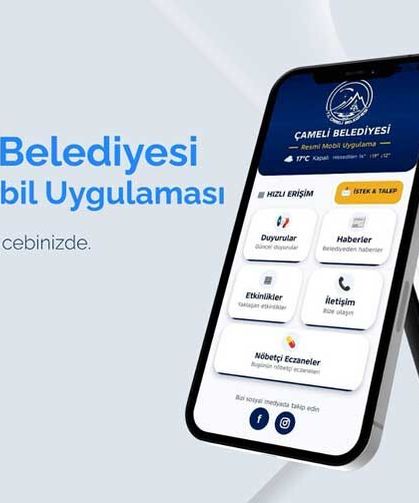 Çameli Belediyesi Artık Cepte