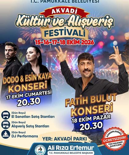 Pamukkale Belediyesi Akvadi Kültür ve Alışveriş Festivali Başlıyor
