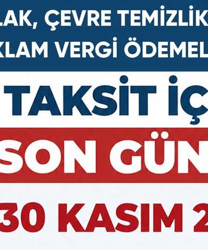 Pamukkale’de Vergi Ödemelerinde 2. Taksit Ödemeleri İçin Son Gün 30 Kasım
